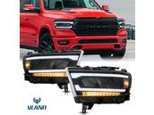 Полностью LED фары головного света для Dodge Ram 5 поколение (2018-2023)